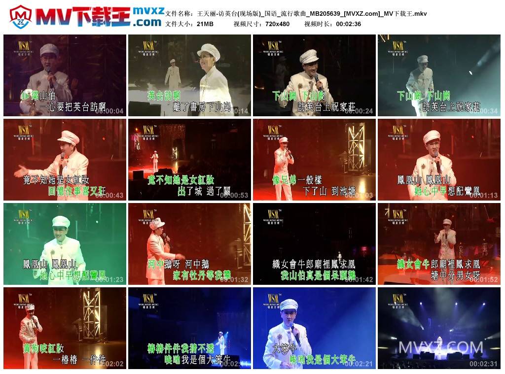 王天丽-访英台(现场版)_国语_流行歌曲_MB205639